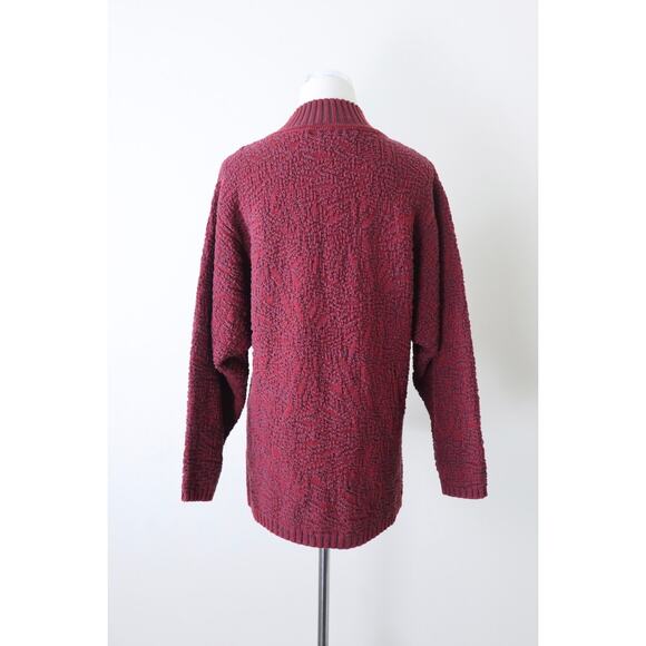 Chris Triola Size S 100% Cotton Red Knit Sweater Pullover One of A Kind - Picture 8 of 11